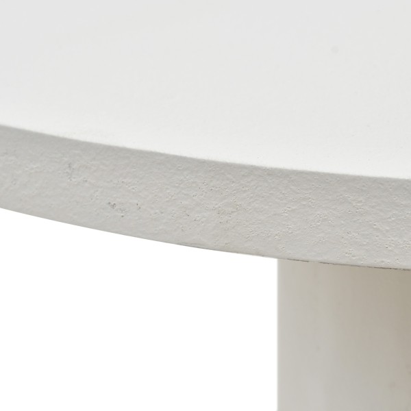 Table basse design blanche en marbre composite - Arco
