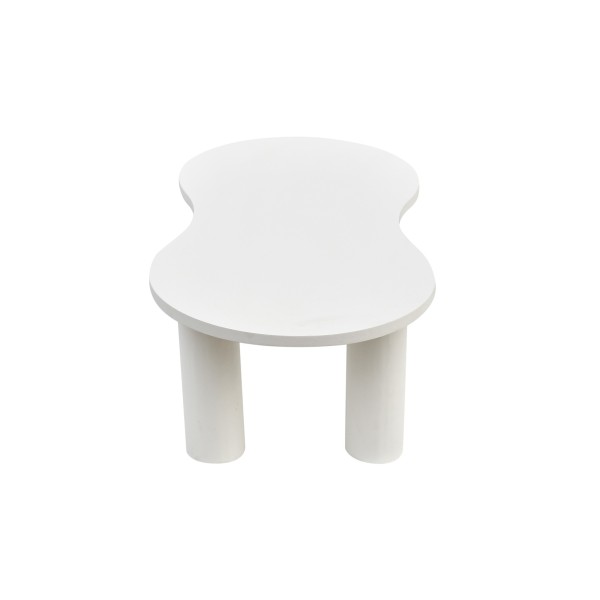 Table basse design blanche en marbre composite - Arco