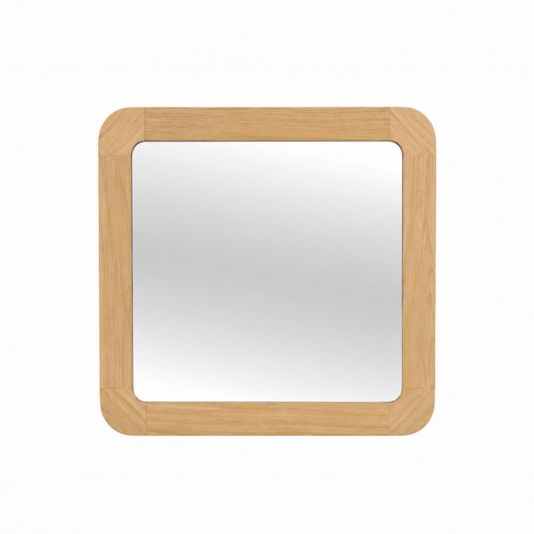 Miroir de salle de bain carré 70 cm x 70 cm avec bords arrondis
