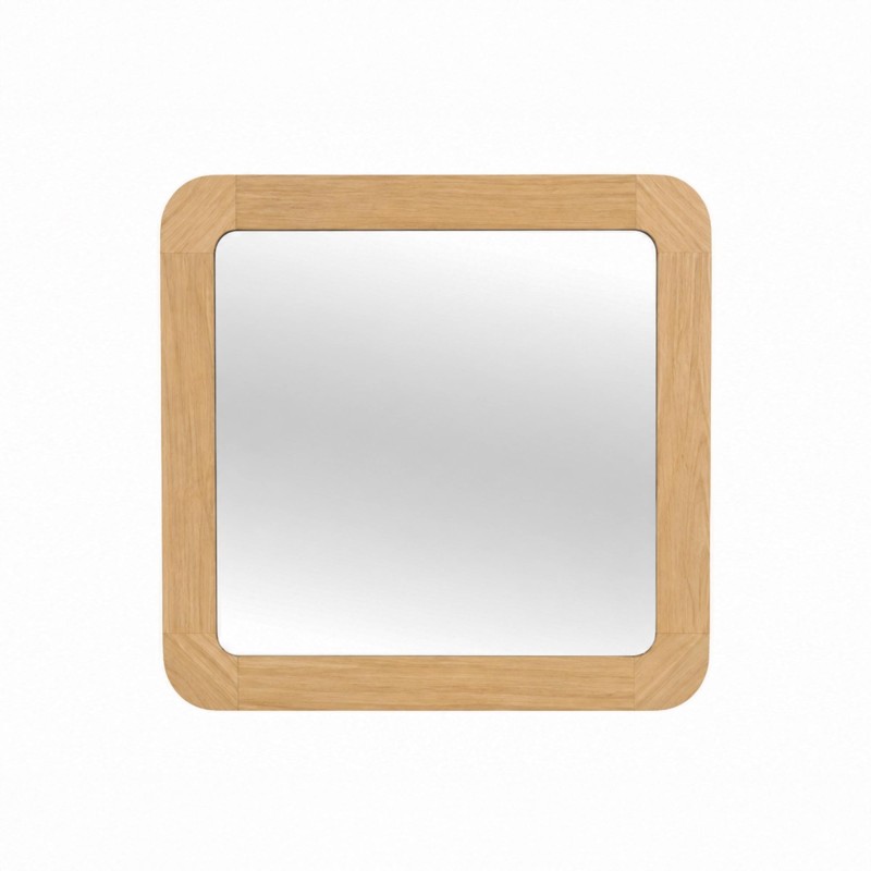 Miroir de salle de bain carré 70 cm x 70 cm avec bords arrondis