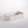 Vasque de salle de bain rectangulaire en terrazzo blanc 50 x 30 cm - Nohea
