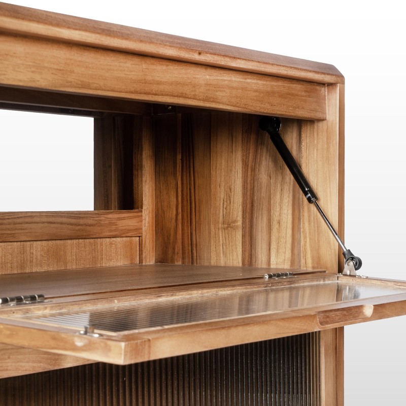 Meuble sous vasque en bois massif de teck 80 cm - Riona