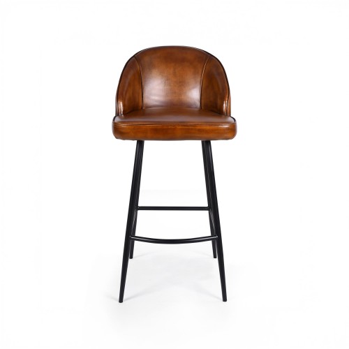 Chaise de bar en cuir Ritz