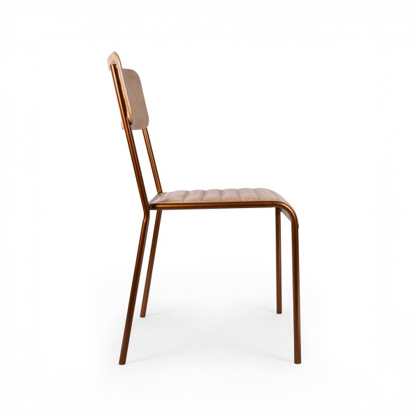 Chaise en cuir marron - Back to school