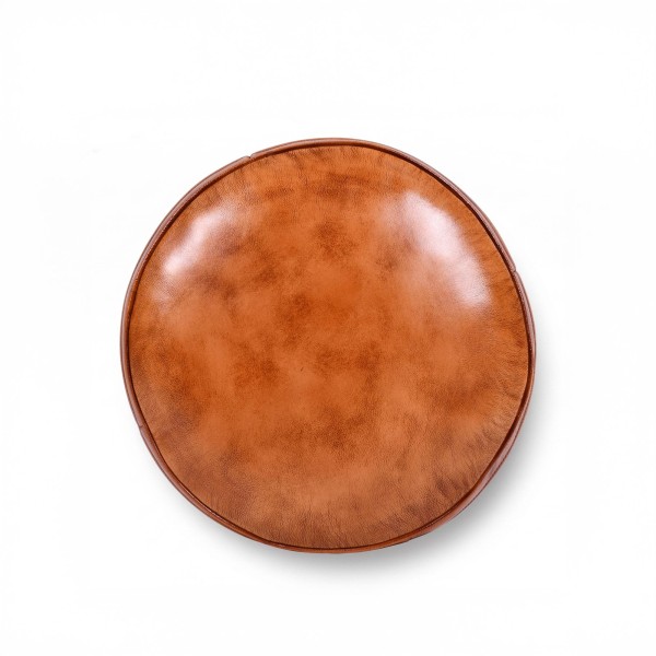Pouf rond en cuir - Savoy