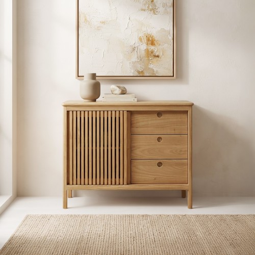 Buffet en bois naturel 100 cm - Rohini