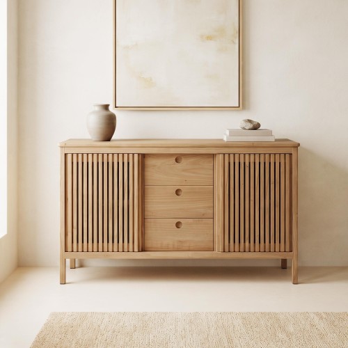 Buffet en bois naturel 140 cm - Rohini