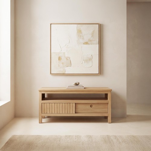 Meuble TV en bois massif 100 cm - Rohini