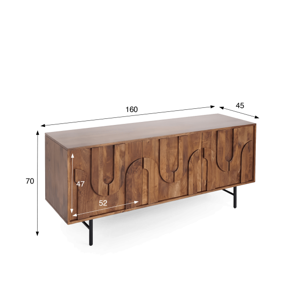 Buffet en manguier massif 160 cm - Flow
