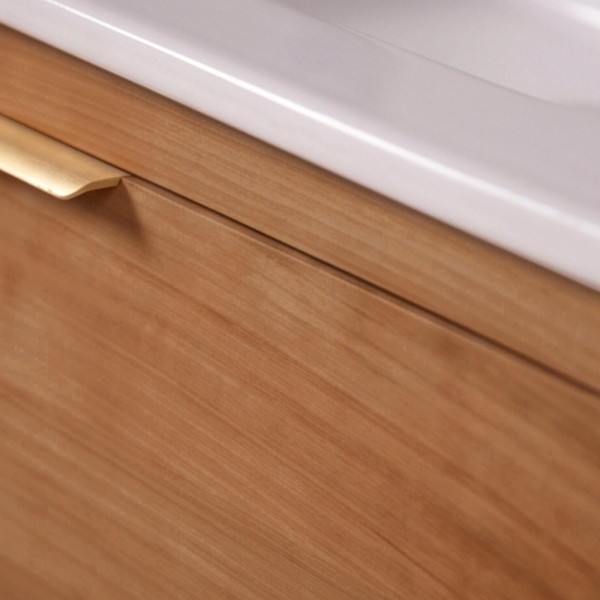 Meuble de salle de bain double vasque en bois massif de teck - Sylva