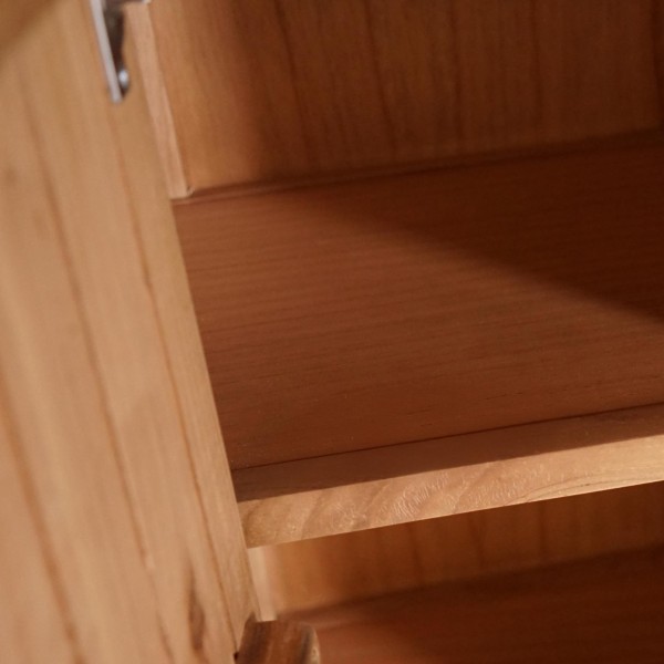 Colonne de salle de bain en bois massif de teck suspendue - Sylva