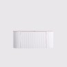 Meuble sous vasque suspendu blanc avec plan en céramique 90 cm - Olivine
