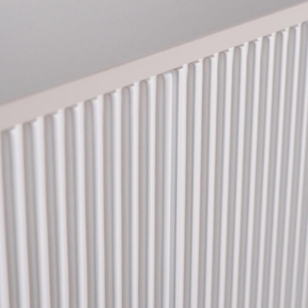 Meuble sous vasque suspendu blanc avec plan en céramique 90 cm - Olivine