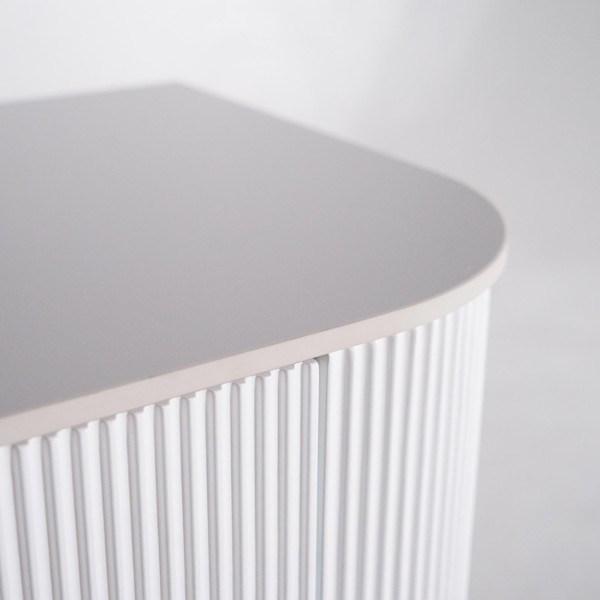 Meuble sous vasque suspendu blanc avec plan en céramique 90 cm - Olivine