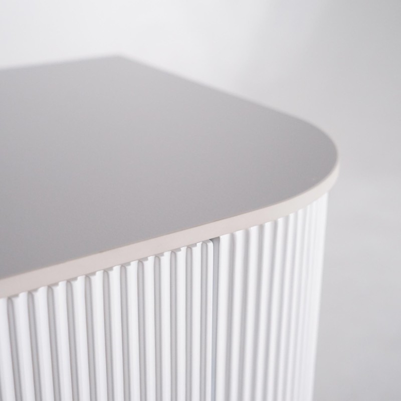 Meuble sous vasque suspendu blanc avec plan en céramique 90 cm - Olivine
