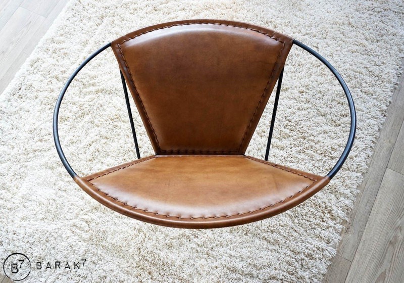 Chaise en cuir papillon PAON