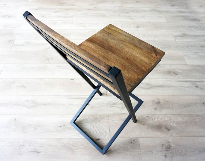 Chaise de bar bois et métal Linea