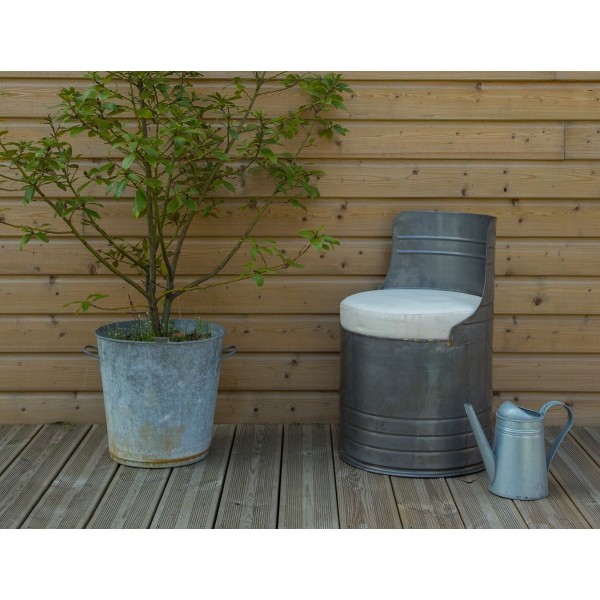 Fauteuil industriel bidon métal