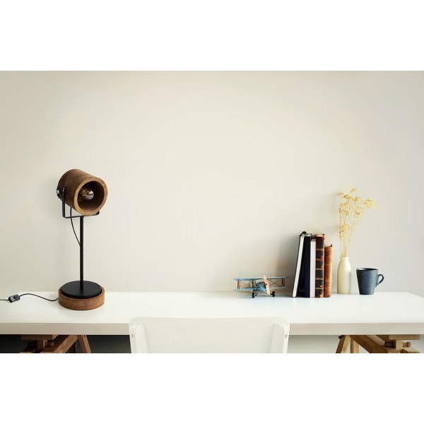 Lampe industrielle sur pied bois et métal - Woody