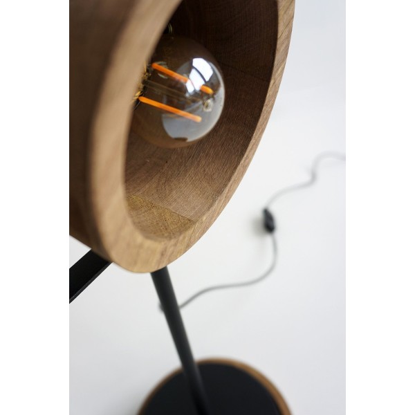 Lampe industrielle sur pied bois et métal - Woody