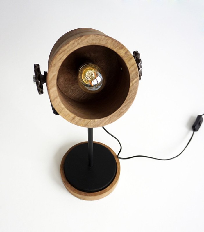 Lampe à poser bois et métal - Woody