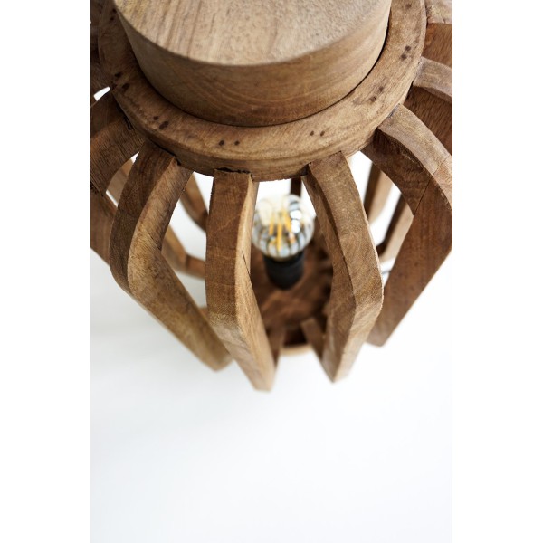 Lanterne artisanale en manguier 46 cm