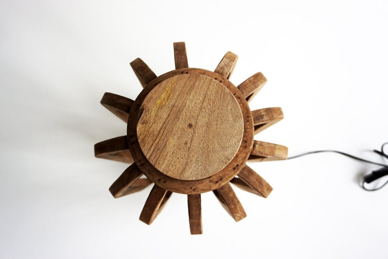 Lanterne artisanale en manguier 46 cm