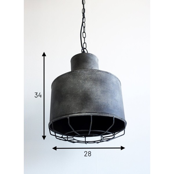 Suspension industrielle en métal 28 cm - Berlin