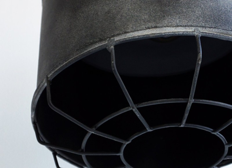 Suspension industrielle en métal 28 cm - Berlin