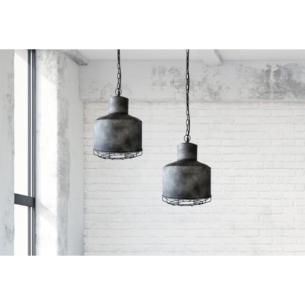 Suspension industrielle en métal 28 cm - Berlin