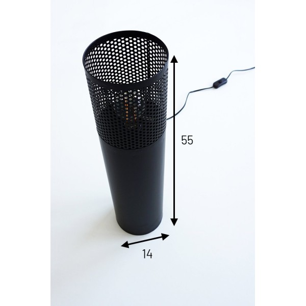 Lampadaire industriel en métal noir 55 cm - Candle