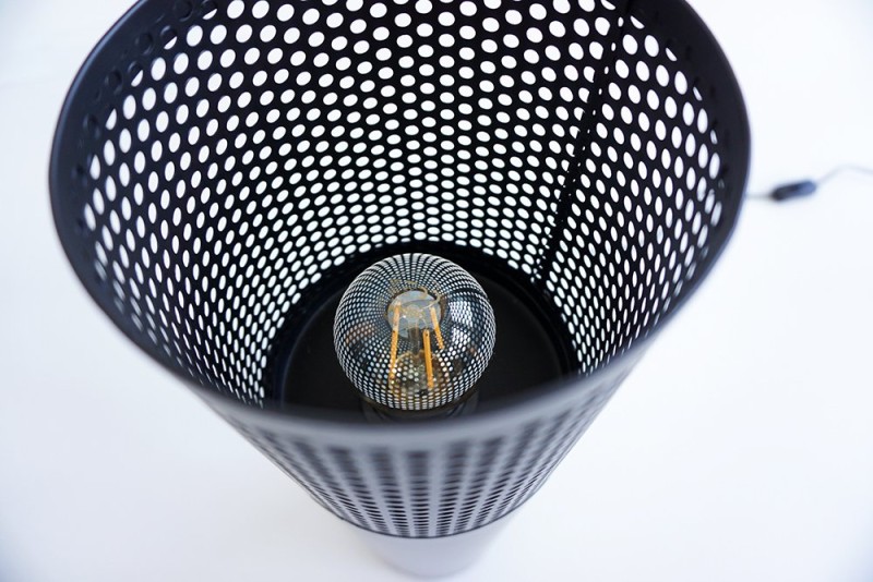 Lampadaire industriel en métal noir 55 cm - Candle