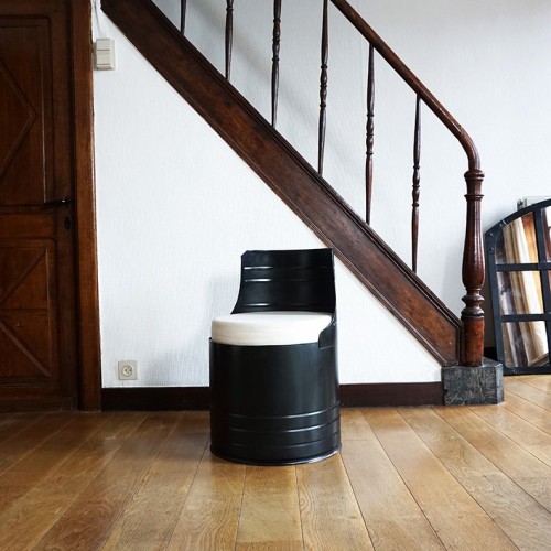 Fauteuil industriel bidon carbone
