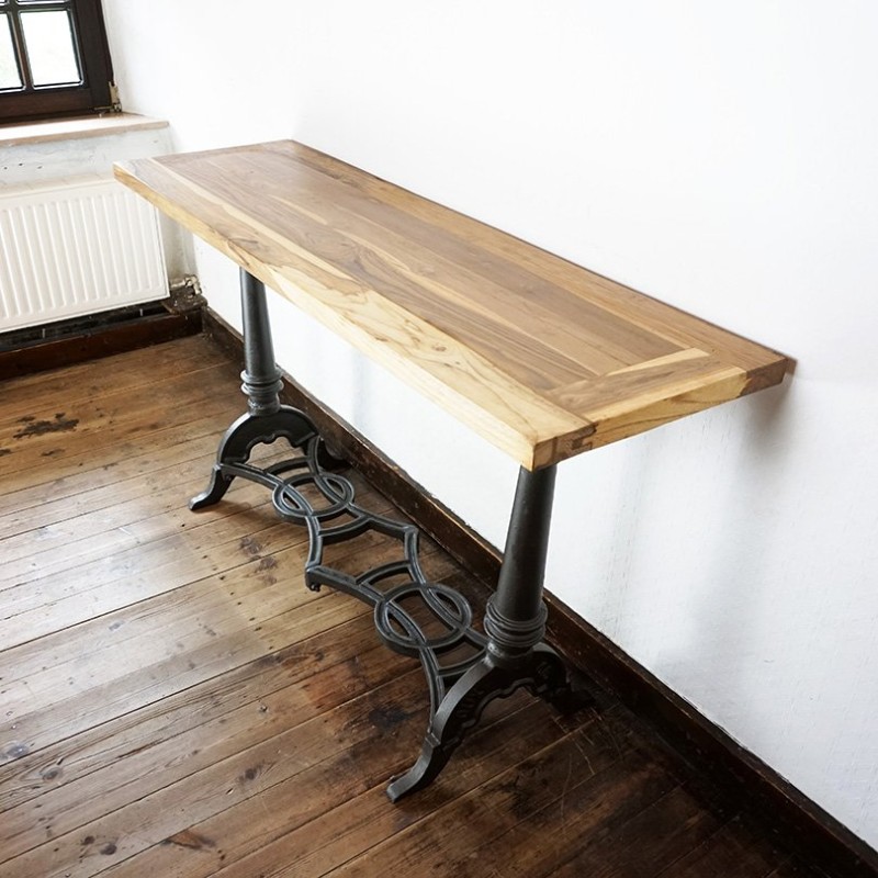 Console industrielle métal et teck - Sewing