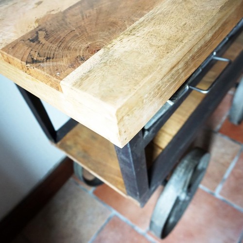Desserte industrielle finition naturelle