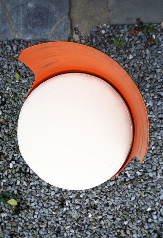 Fauteuil industriel bidon orange