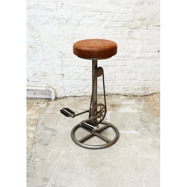 Tabouret de bar industriel à pédales