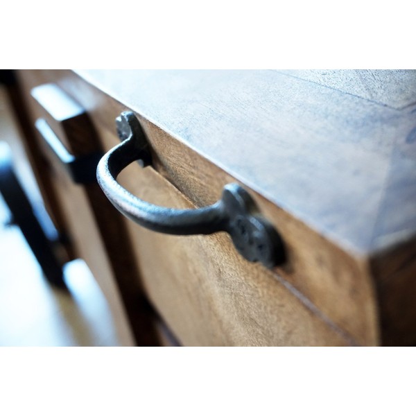 Table basse industrielle coffre