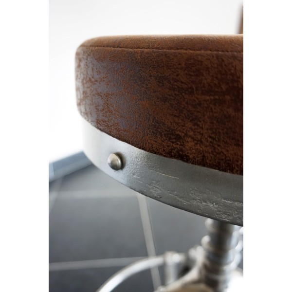 Tabouret industriel cuir