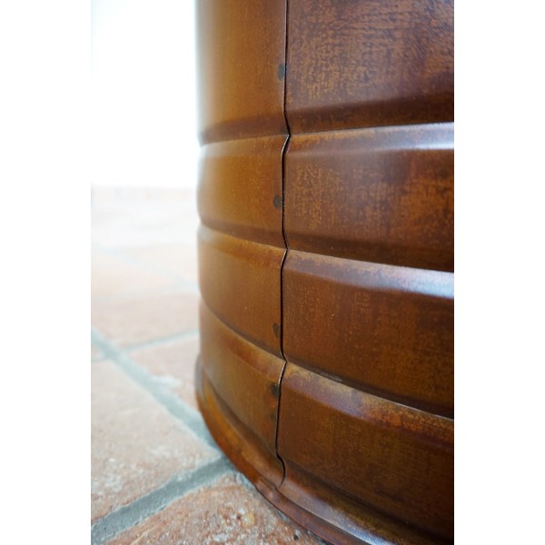 Fauteuil industriel bidon bronze