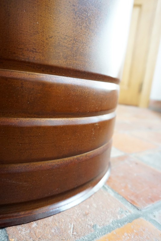 Fauteuil industriel bidon bronze