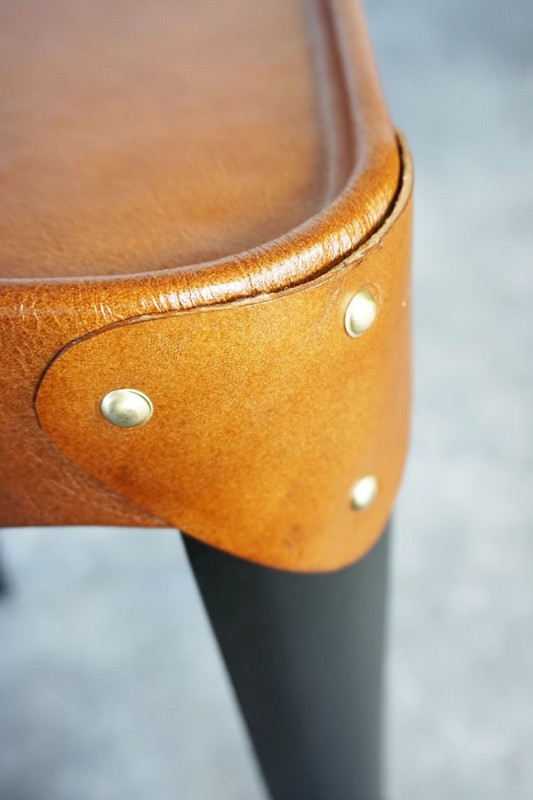 Tabouret de bar métal et cuir - New Orleans