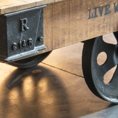 Table basse industrielle finition noir