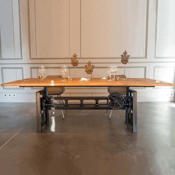 Table industrielle réhaussable