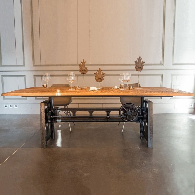 Table de salle à manger industrielle réhaussable