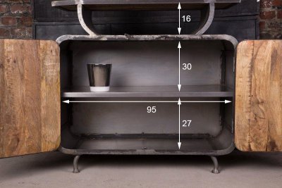 Commode industrielle d'inspiration scandinave