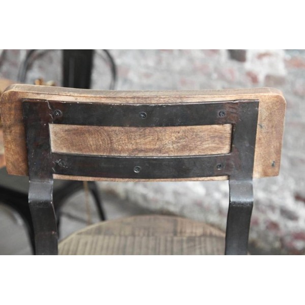 Tabouret de bar bois et métal