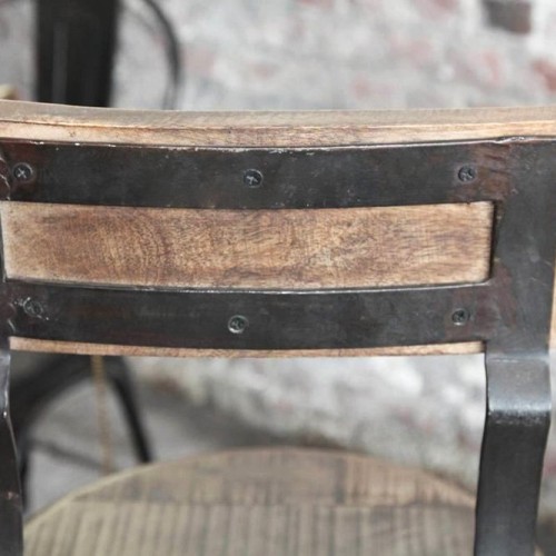 Tabouret de bar bois et métal