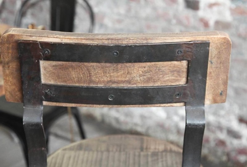 Tabouret de bar bois et métal