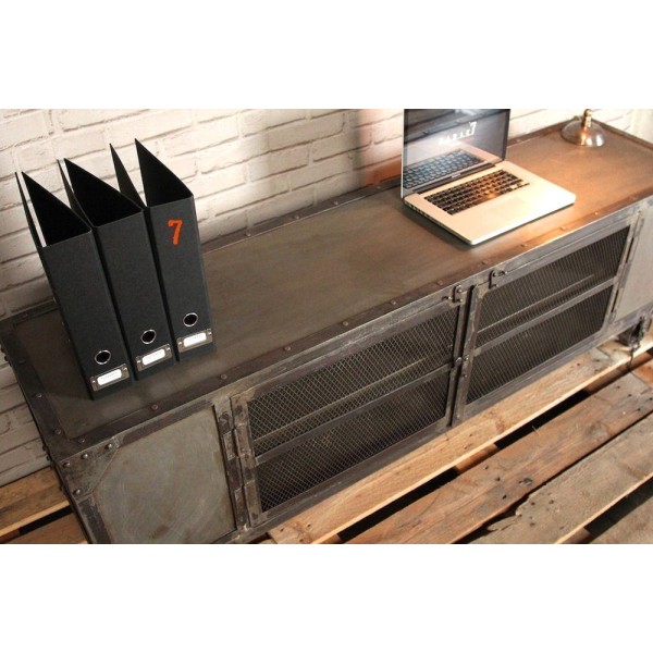 Meuble TV industriel naturel